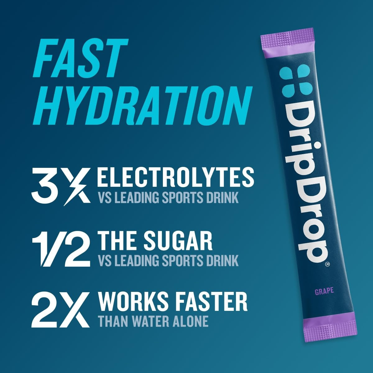 DripDrop Juicy Variety Pack Electrolyte Powder, 8 oz sticks, 32 count - 0RB0