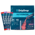 DripDrop Juicy Variety Pack Electrolyte Powder, 8 oz sticks, 32 count - 0RB0