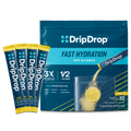 DripDrop Lemon Electrolyte Powder, 8 oz sticks, 32 count - TFFO