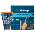 DripDrop Orange Electrolyte Powder, 8 oz sticks, 32 count - 4MPJ