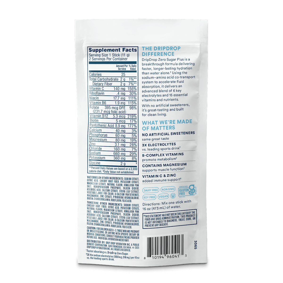 DripDrop Zero Sugar Plus 2-Stick Sample Pack - JSCD