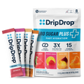 DripDrop Zero Sugar Plus, Watermelon, Tangerine, Tropical Punch, Raspberry Lemonade, 16 oz sticks, 8 count - TMMR