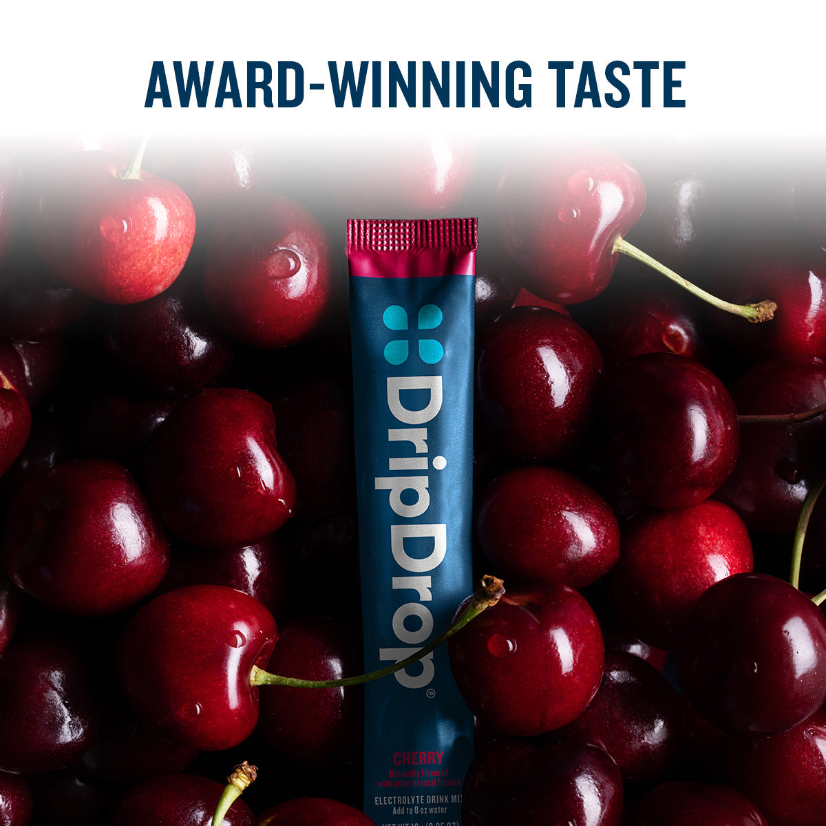 DripDrop Cherry Electrolyte Powder, 8 oz sticks, 32 count - 0E5M